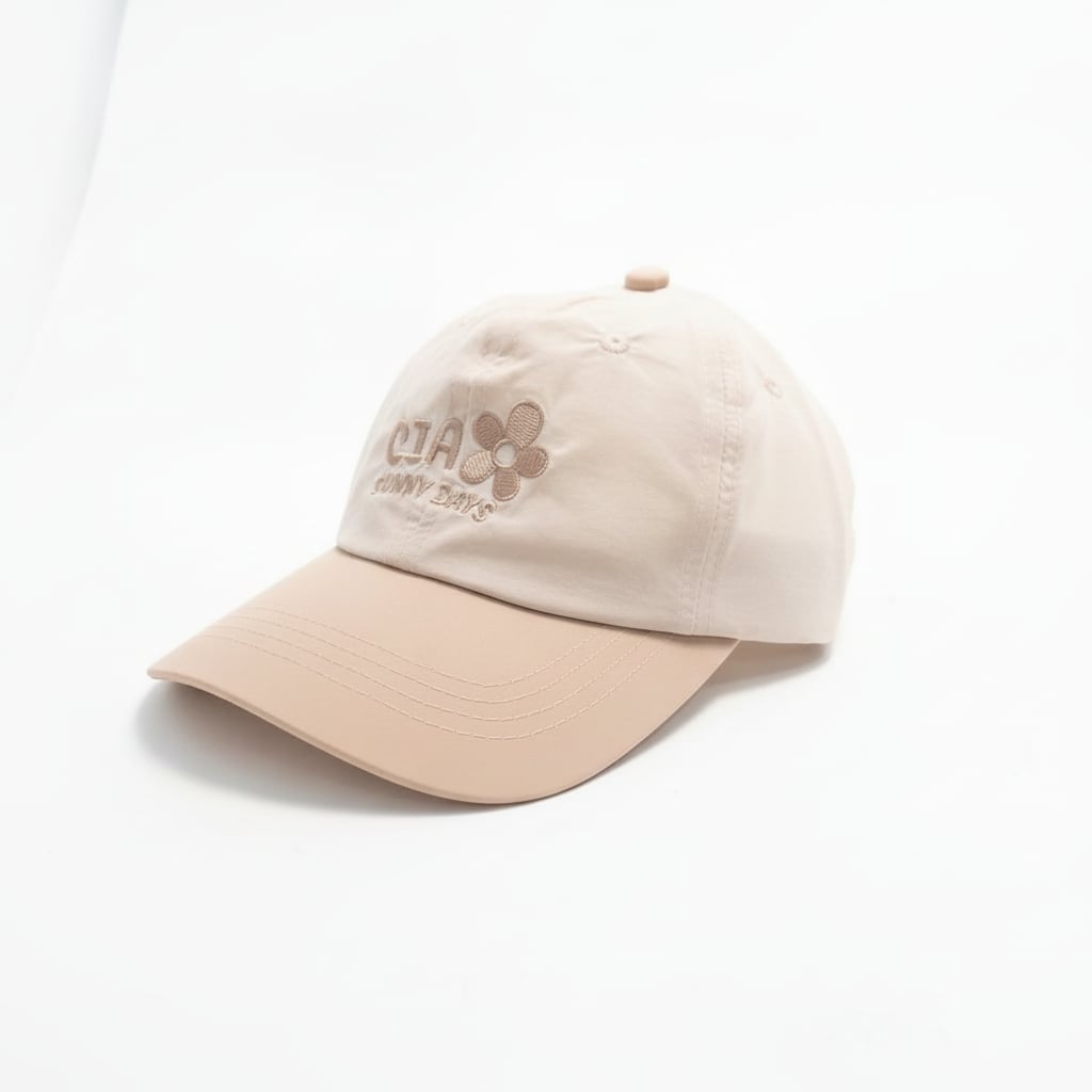 Cappello bambina baseball nylon bicolor - Beige