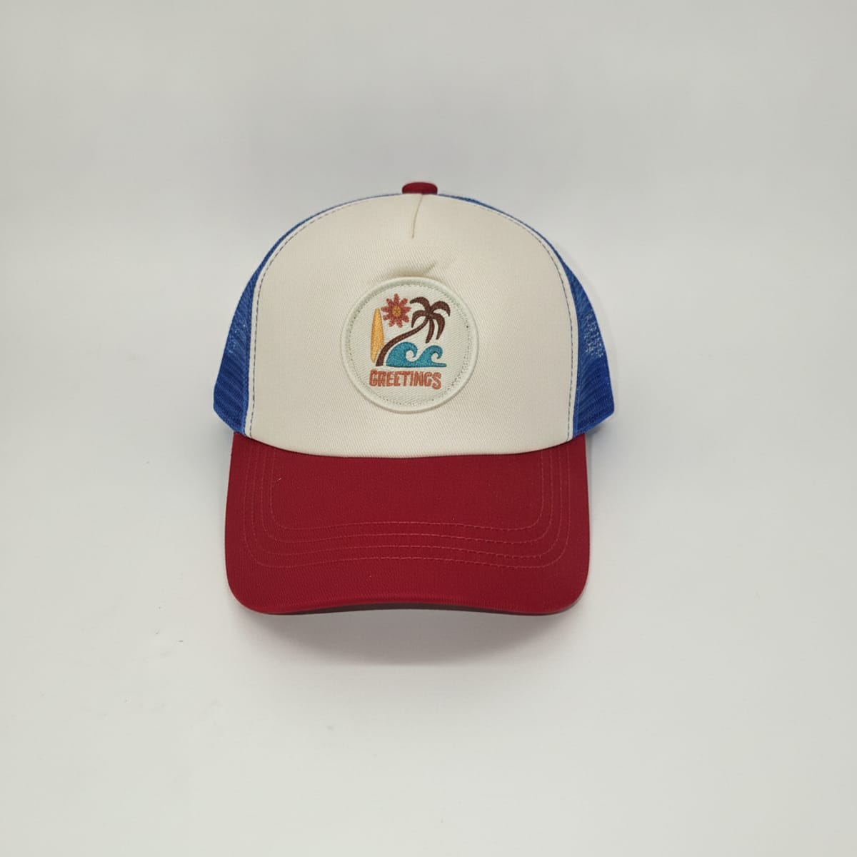 Cappello bambino con patch e rete - Rosso