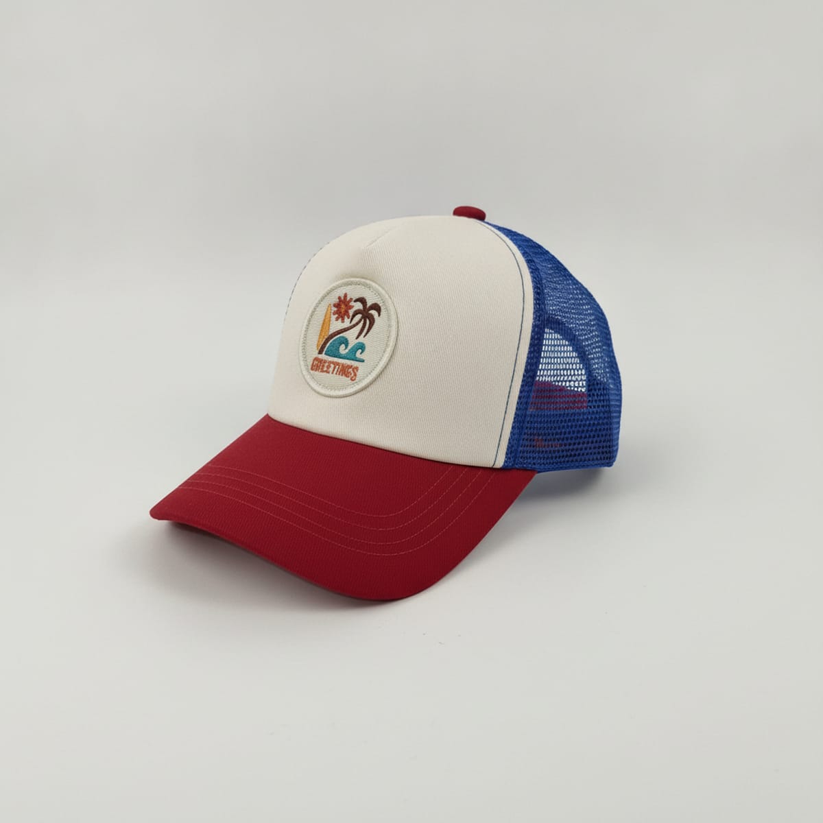 Cappello bambino con patch e rete - Rosso
