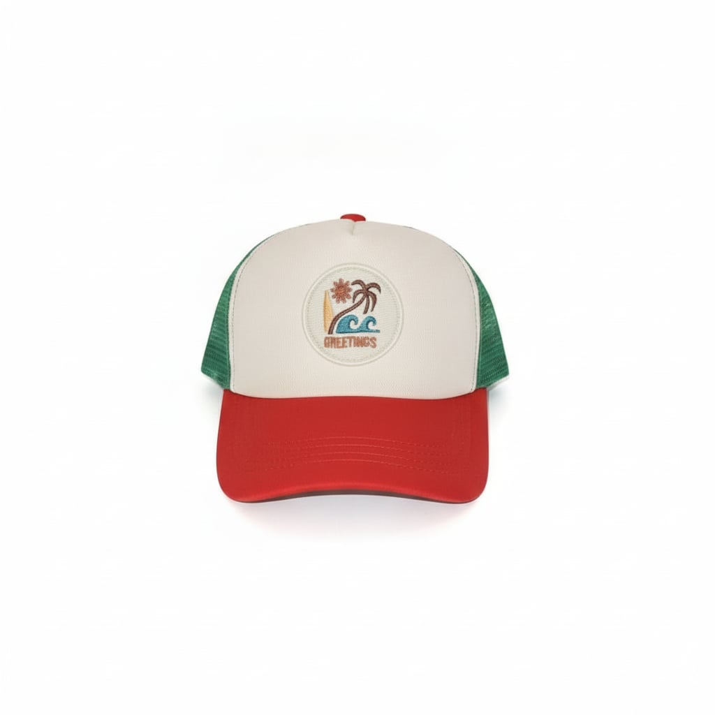 Cappello bambino con patch e rete - Arancio