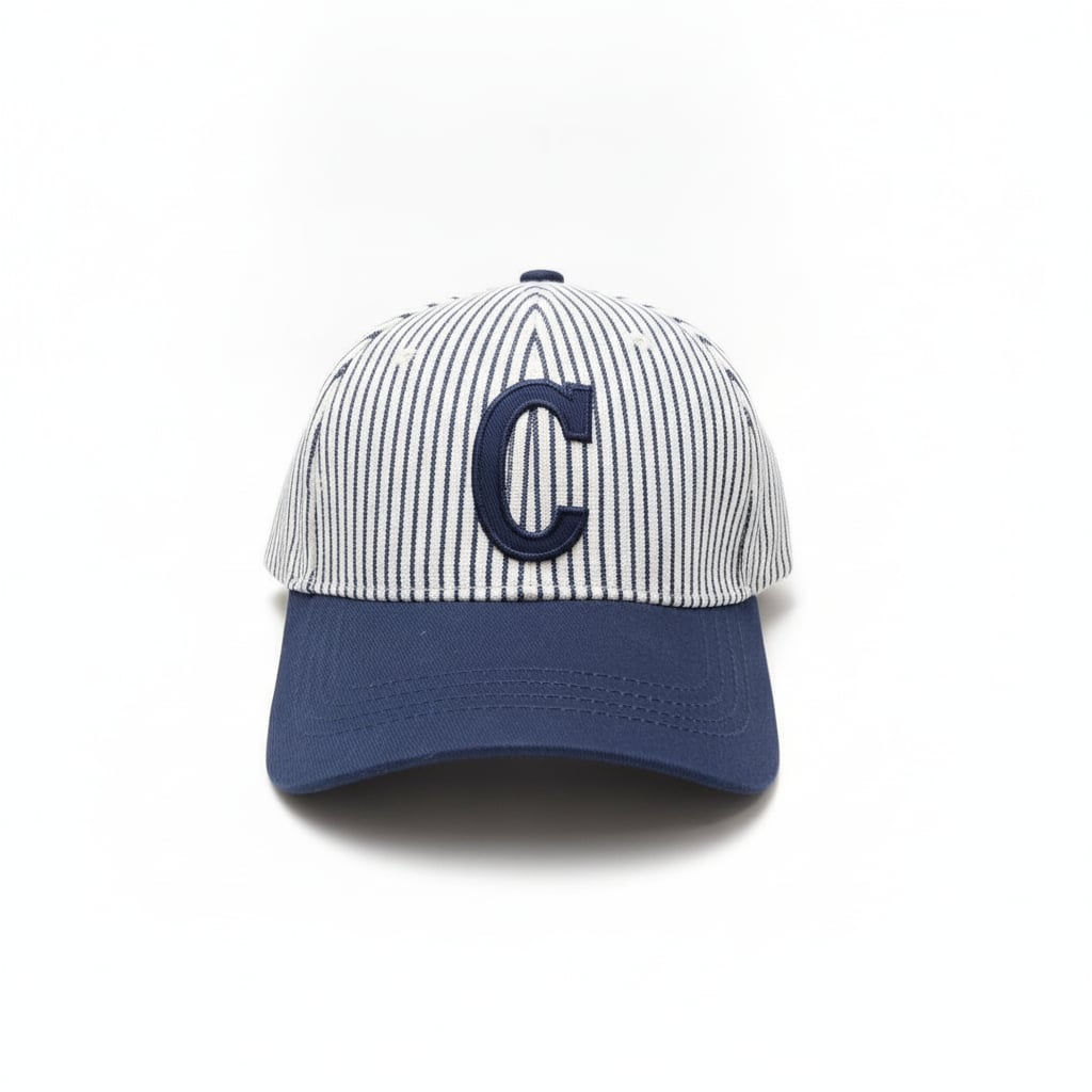 Cappello bambino baseball con lettera a righe - var 2
