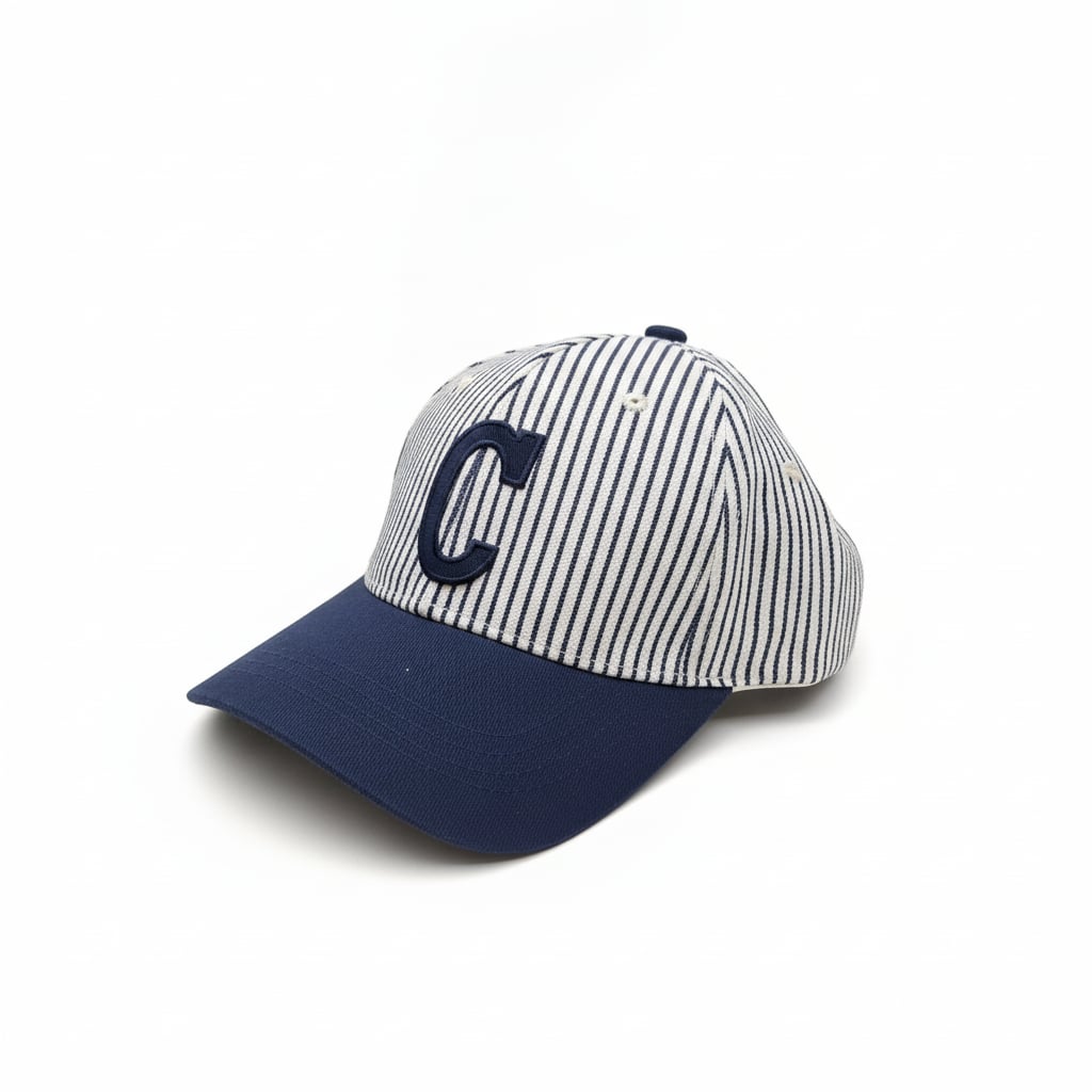 Cappello bambino baseball con lettera a righe - var 2