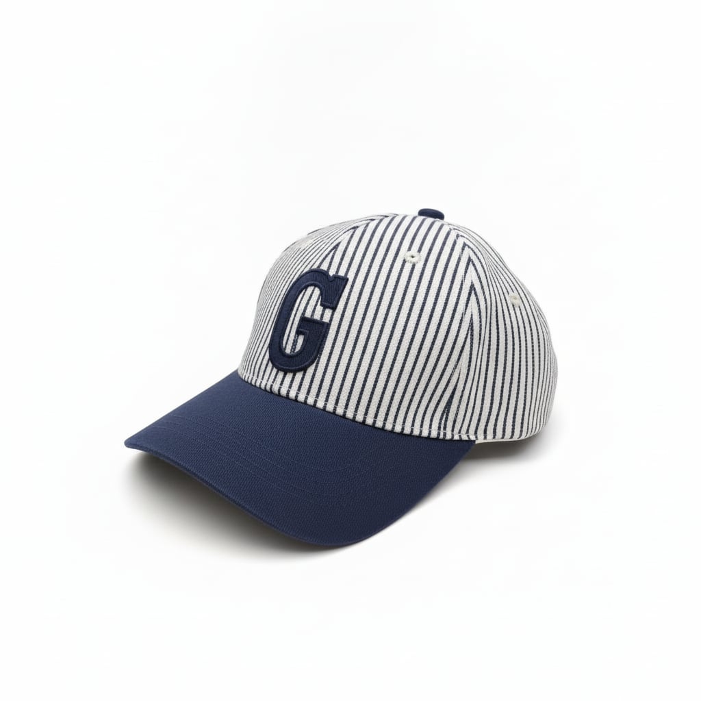 Cappello bambino baseball con lettera a righe - Var 4