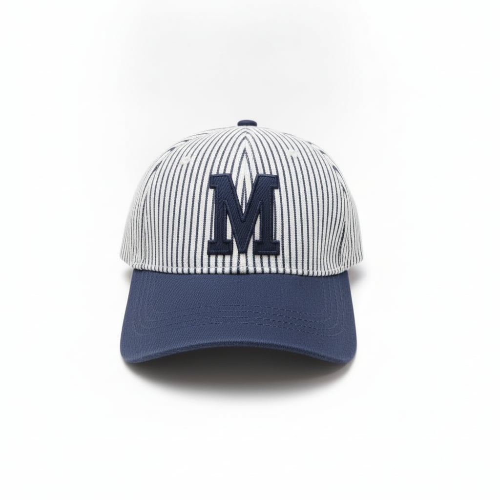 Cappello bambino baseball con lettera a righe - Var 5
