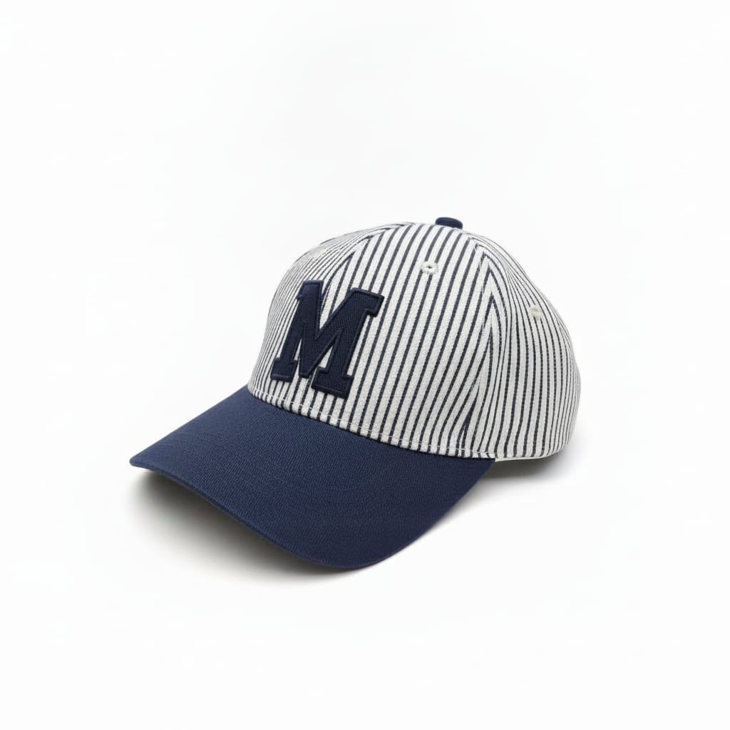 Cappello bambino baseball con lettera a righe - Var 5