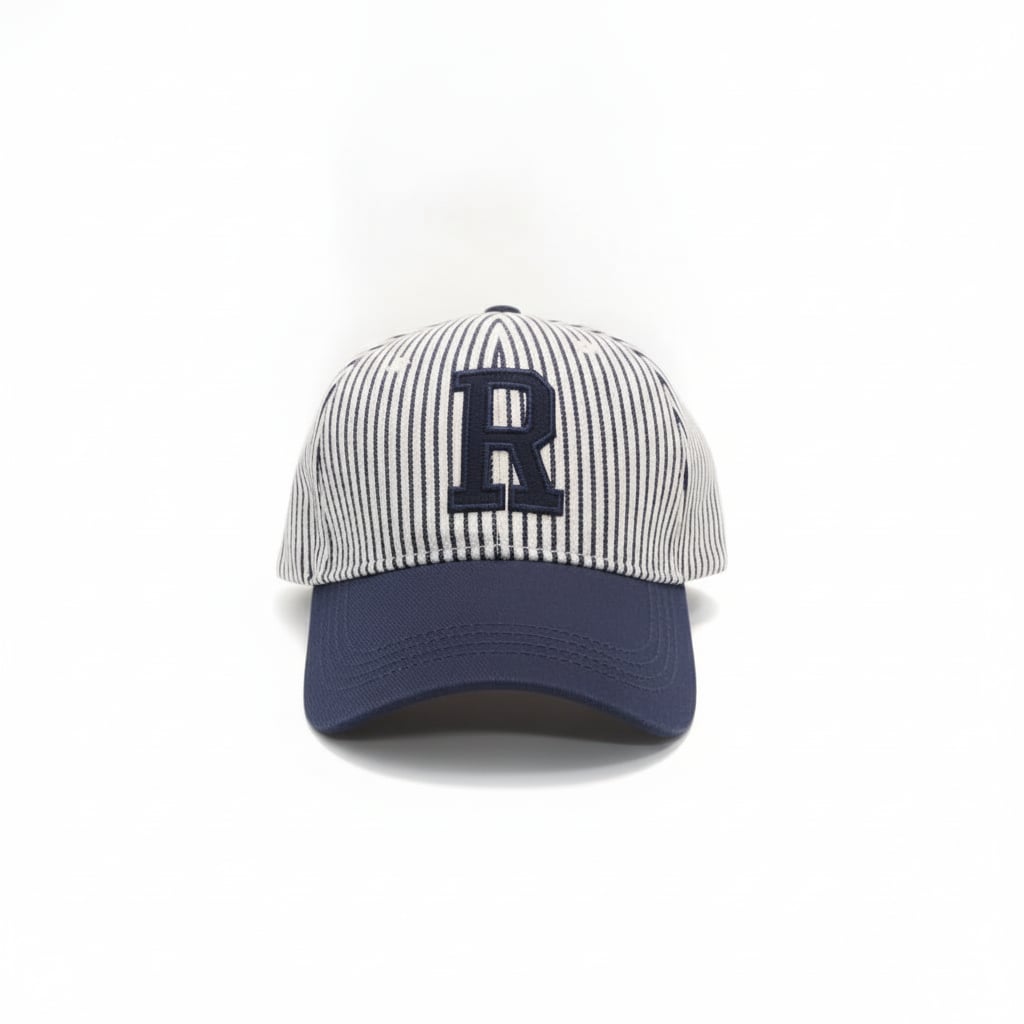 Cappello bambino baseball con lettera a righe - Var 6