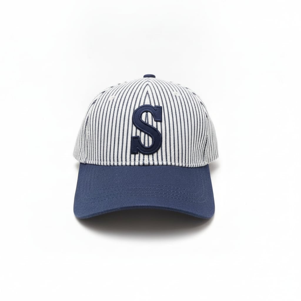 Cappello bambino baseball con lettera a righe - Var 7