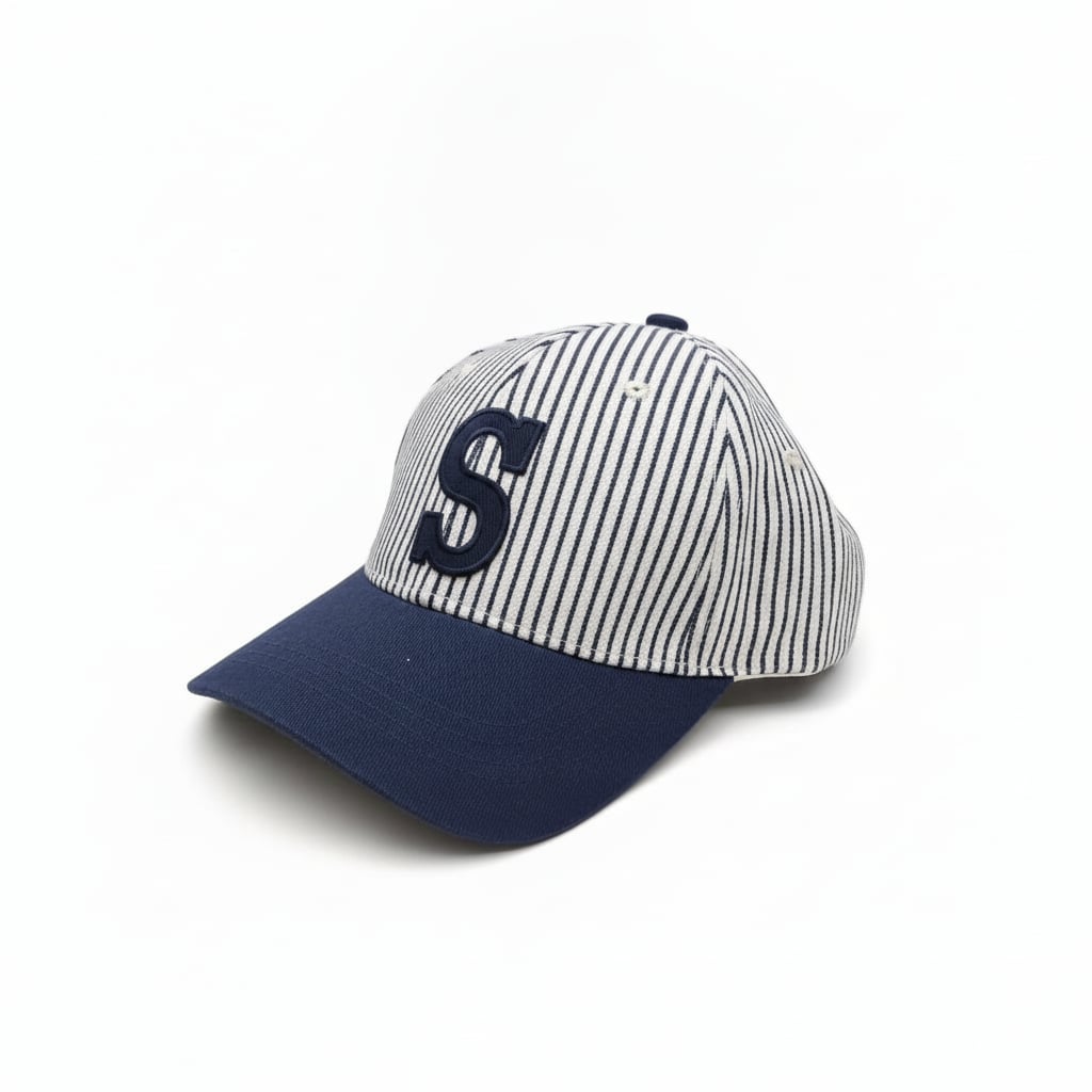 Cappello bambino baseball con lettera a righe - Var 7