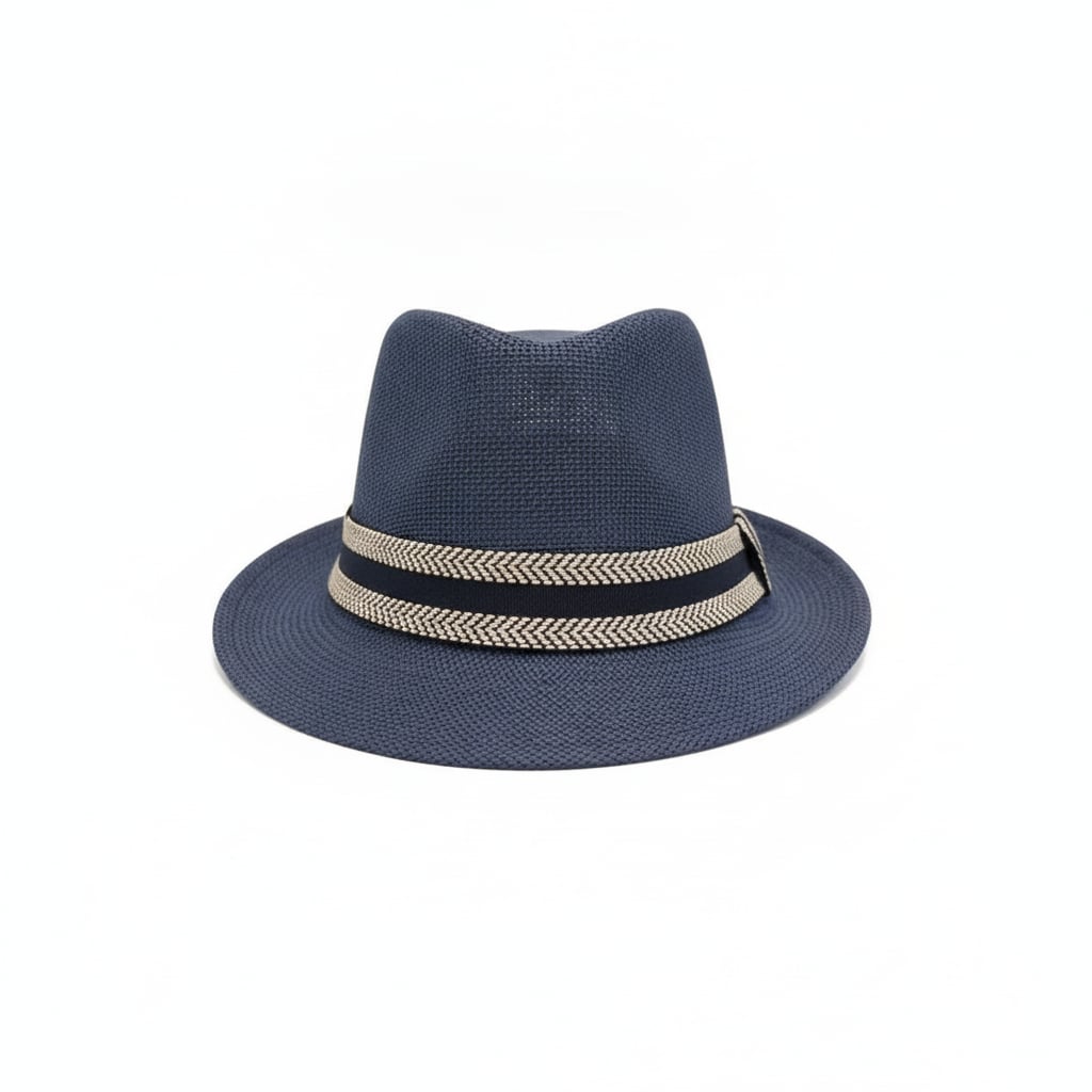Cappello carta con fascia bambino - Blu