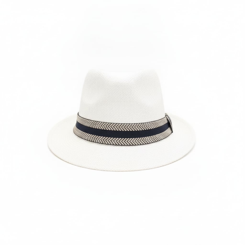 Cappello carta con fascia bambino - Bianco