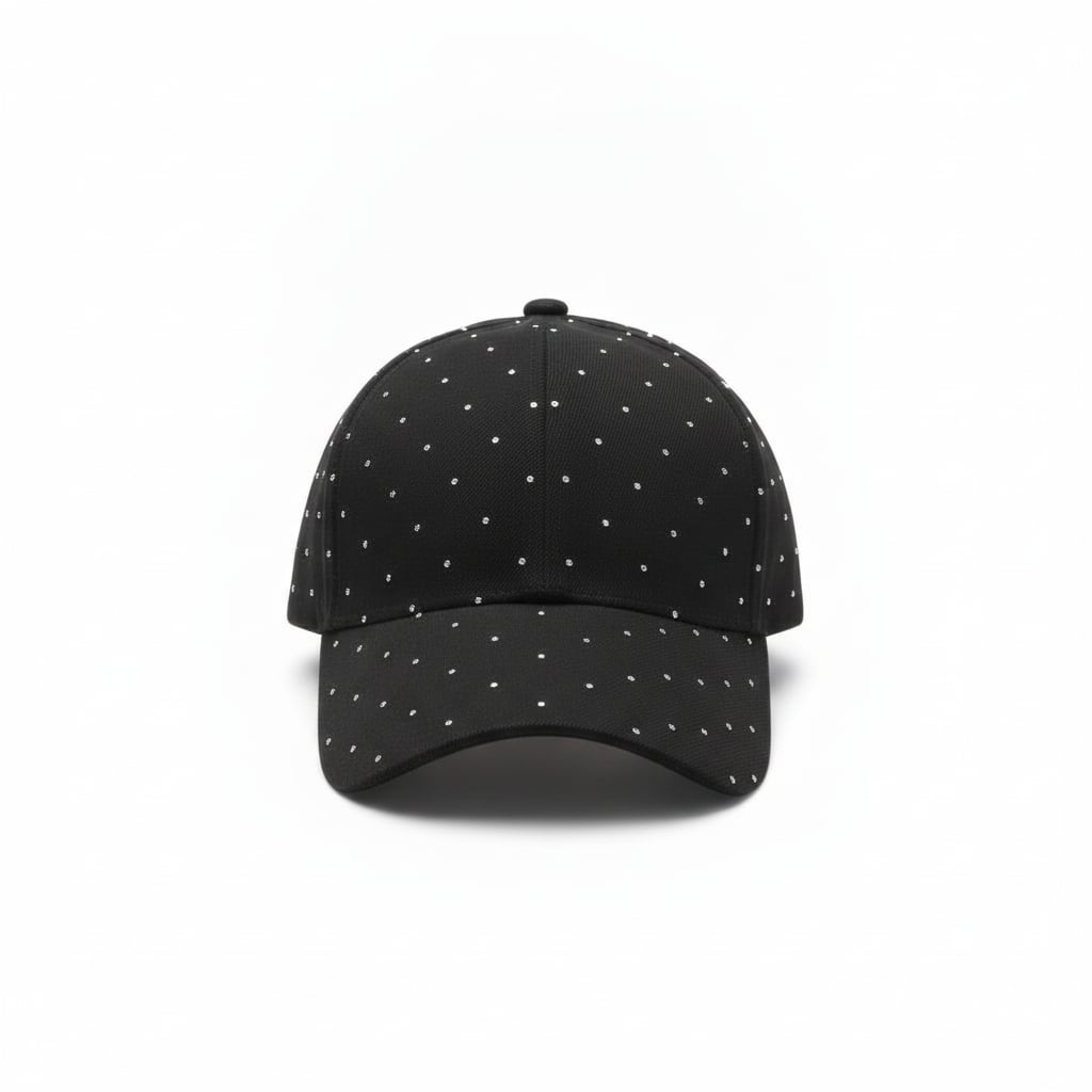Cappello bambina baseball strass - Nero