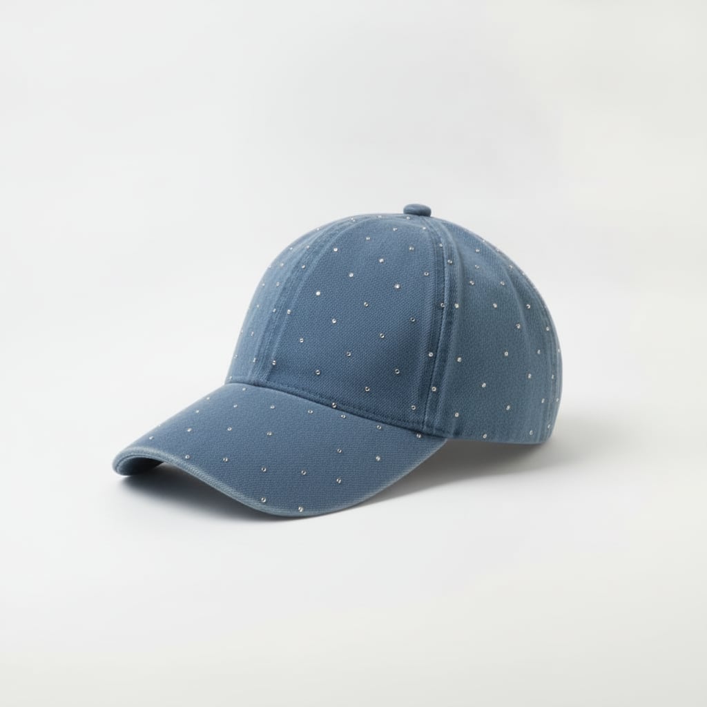 Cappello bambina baseball strass - Denim