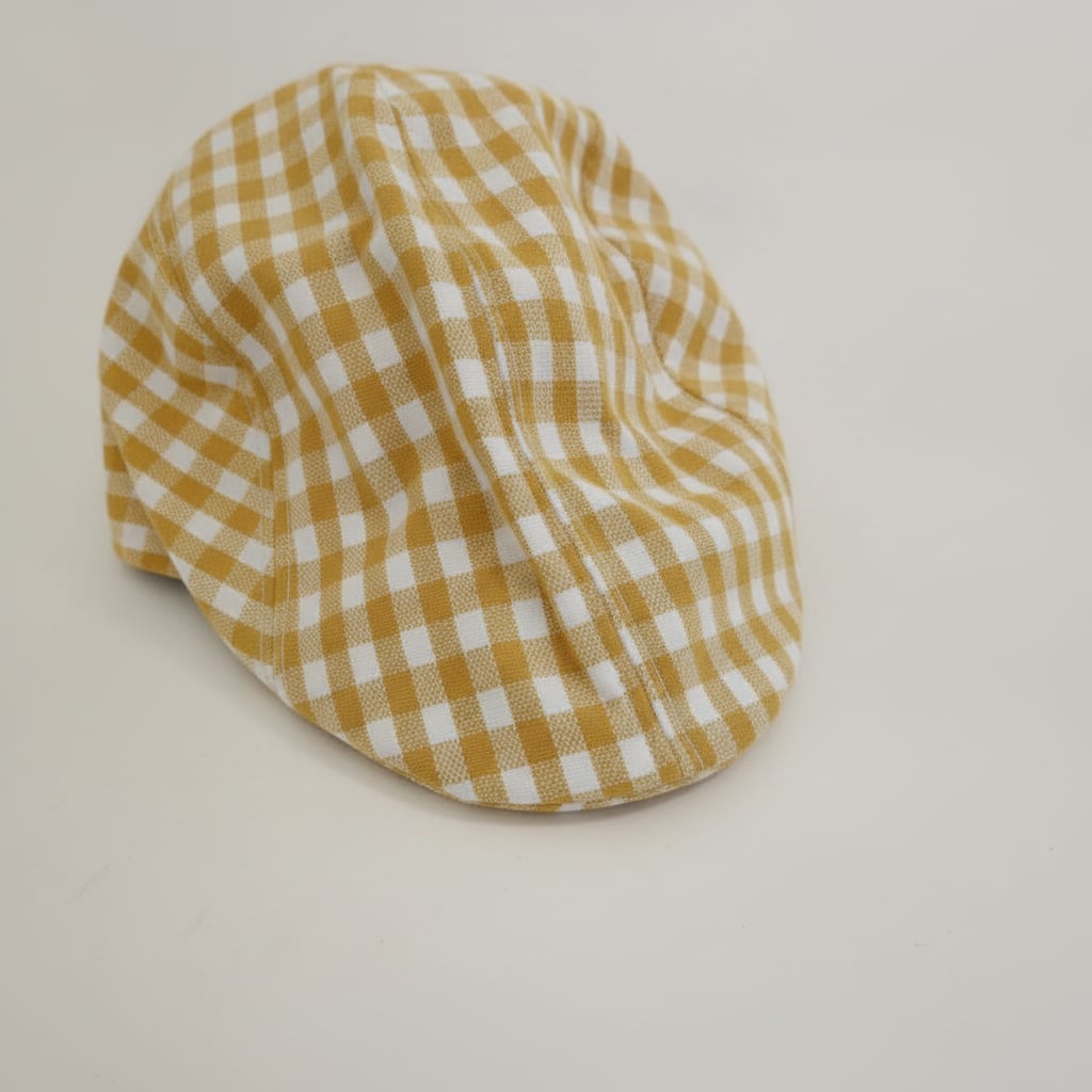 Coppola bambino vichy sfoderata - Senape
