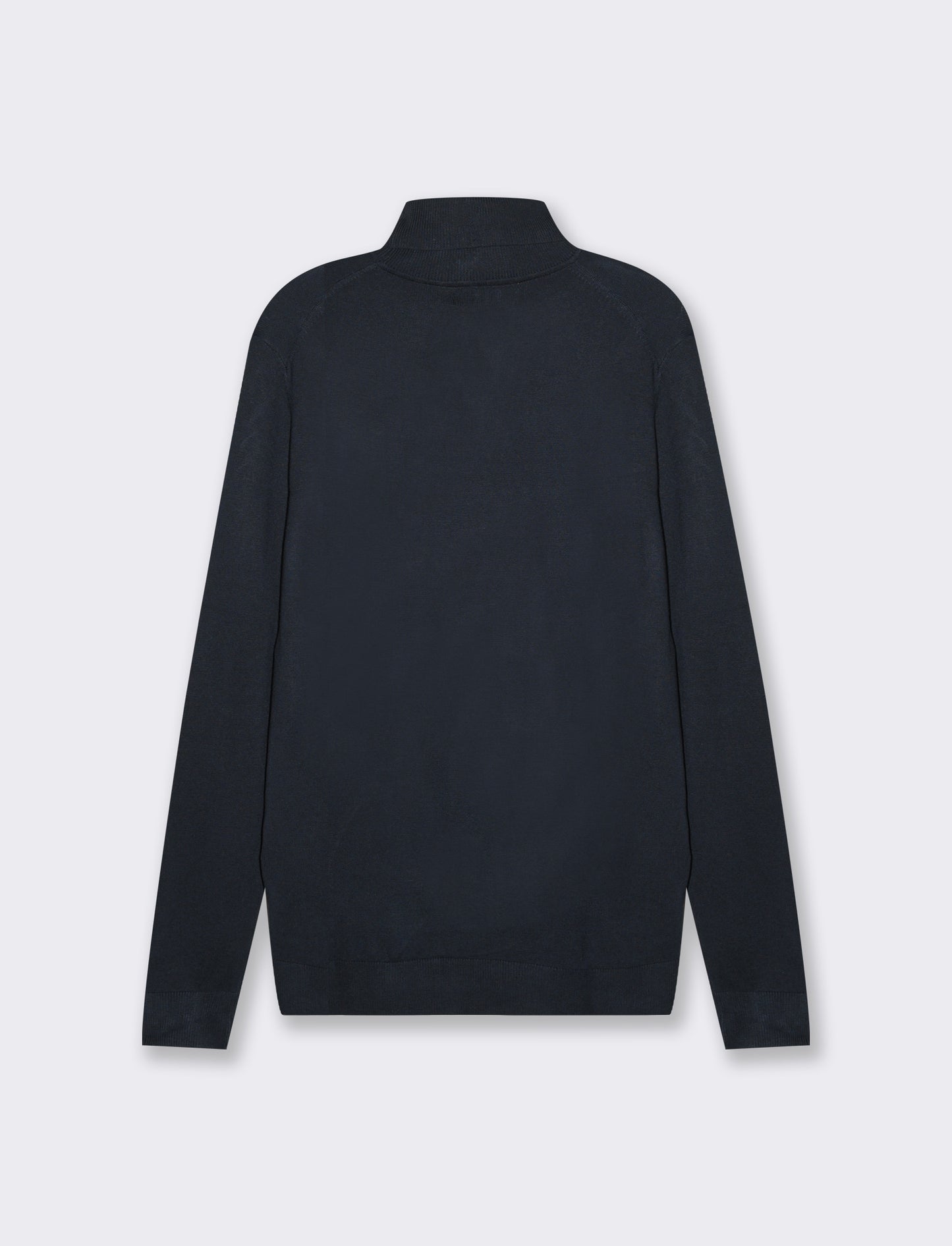 Maglia a collo alto a costine slim fit - Blu