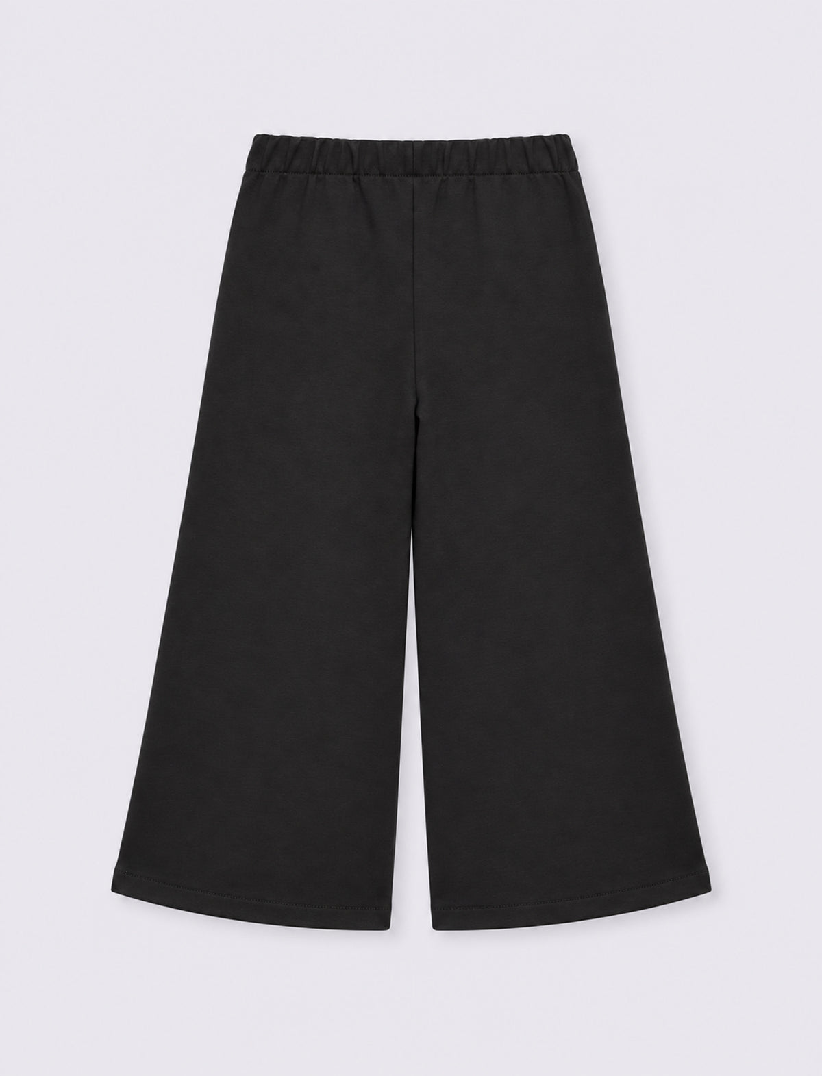 Pantaloni wide leg eleganti con bottoni decorativi. - Nero
