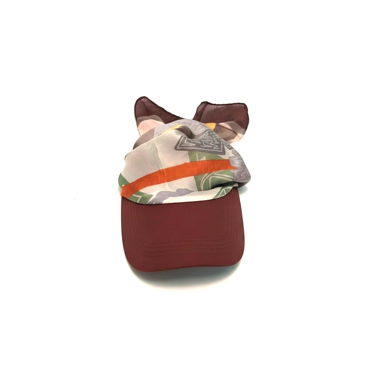 Cappello donna bandana stampato con visiera - Moro