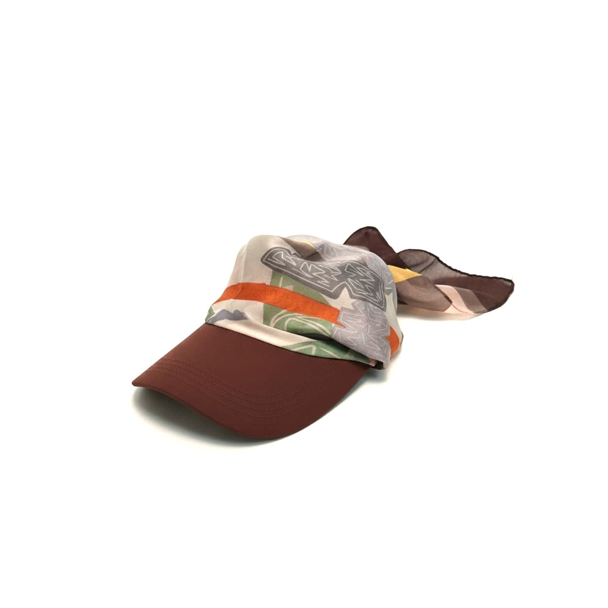 Cappello donna bandana stampato con visiera - Moro