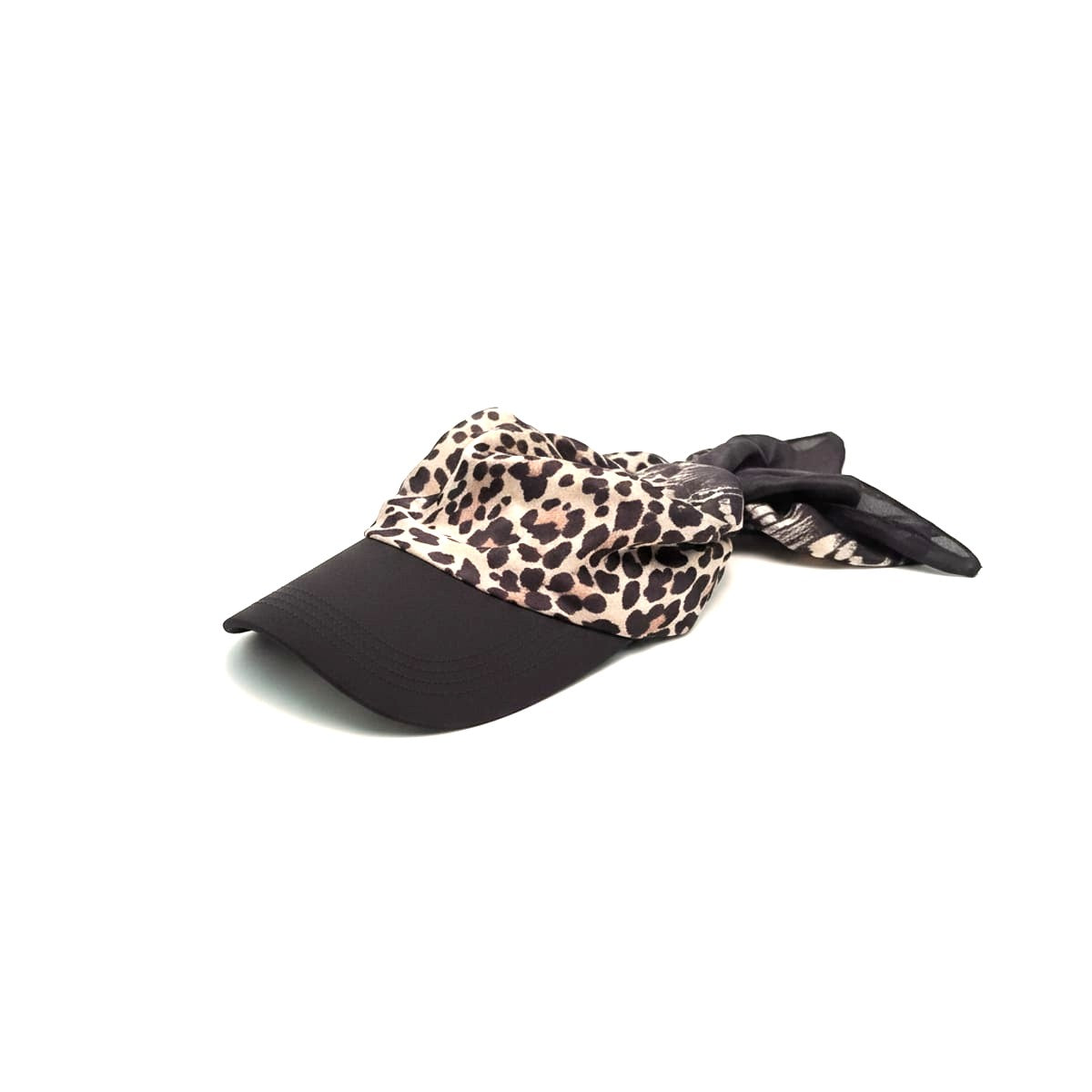 Cappello donna bandana stampato con visiera - Leopardato