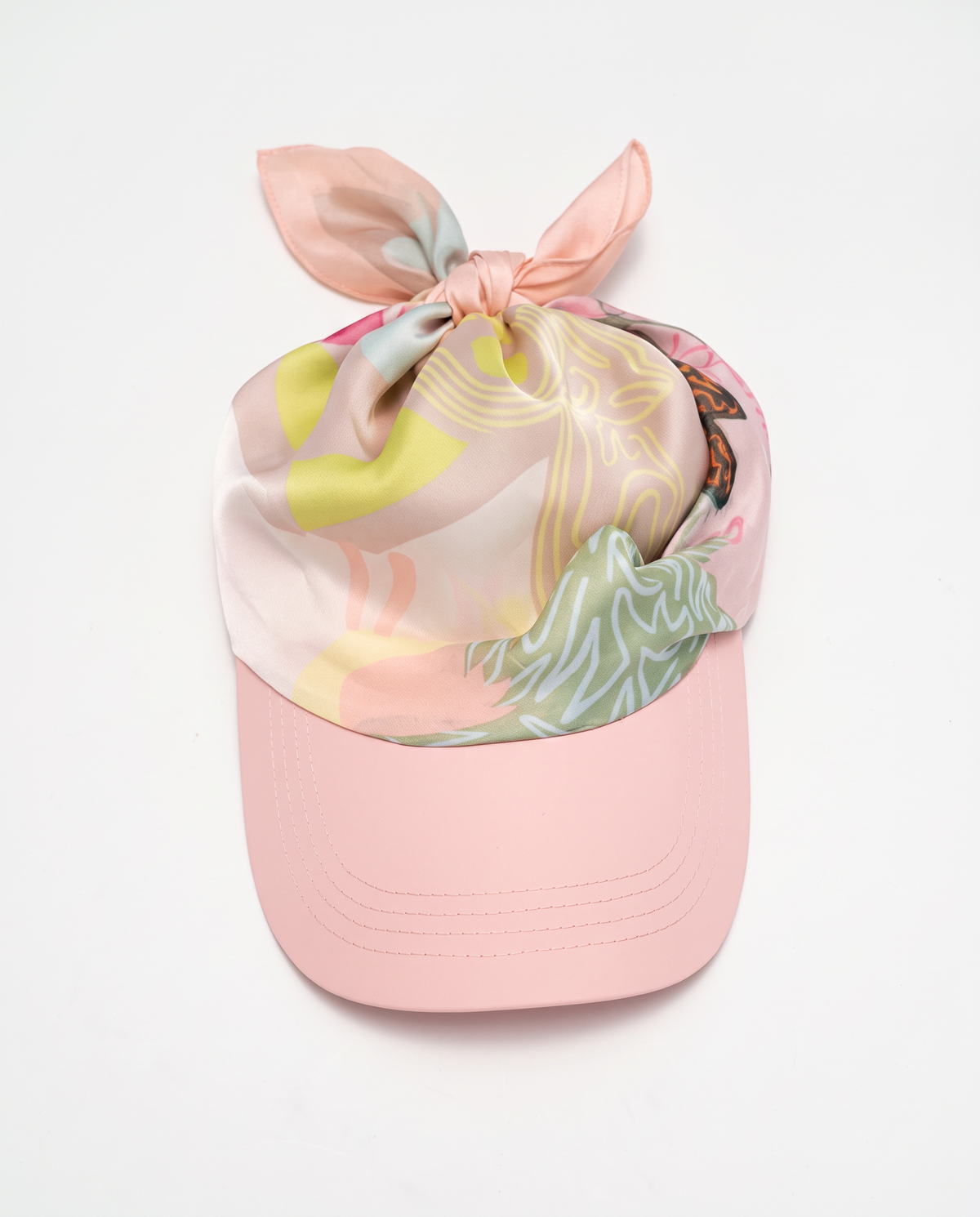 Cappello donna bandana stampato con visiera - Rosa