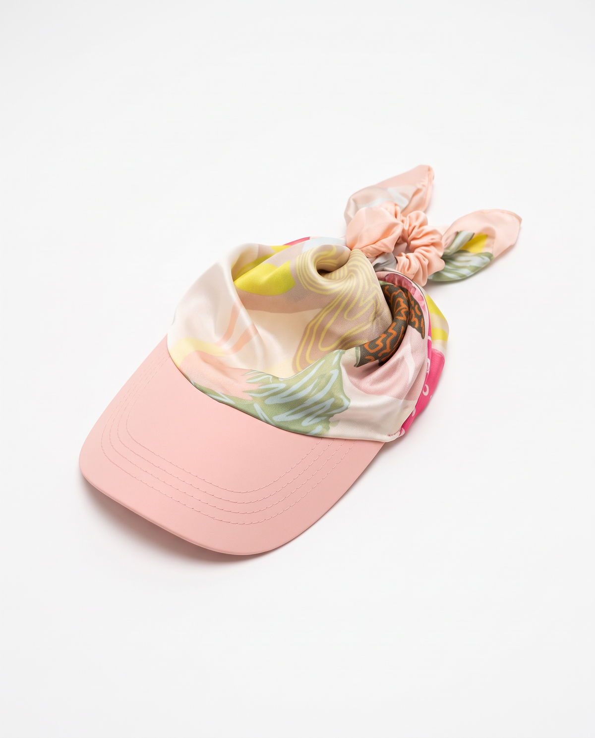 Cappello donna bandana stampato con visiera - Rosa