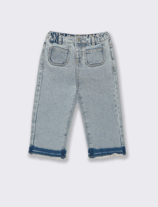 Jeans ampio con tasche - Denim chiaro
