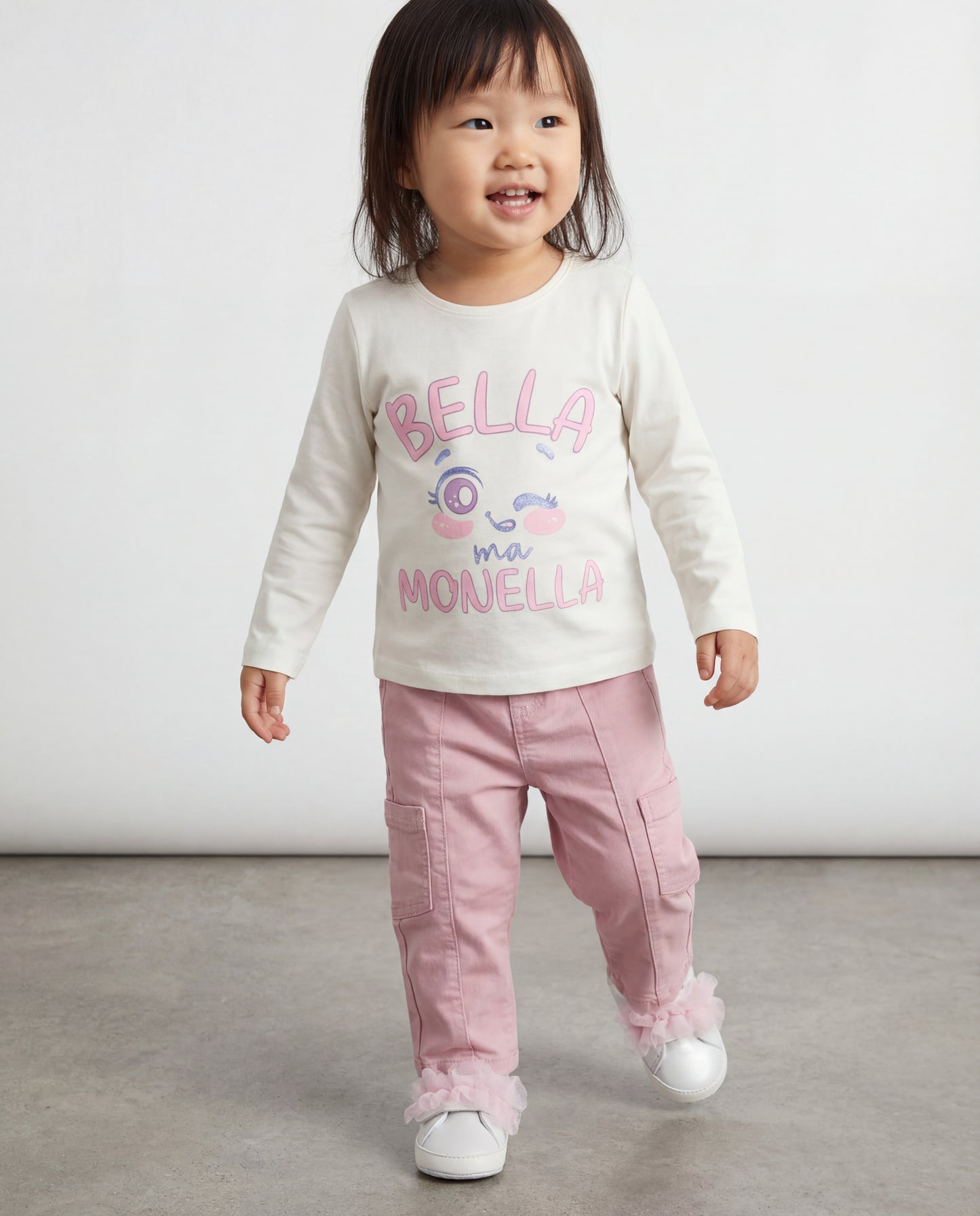 Wide-leg pants with side pockets - Pink