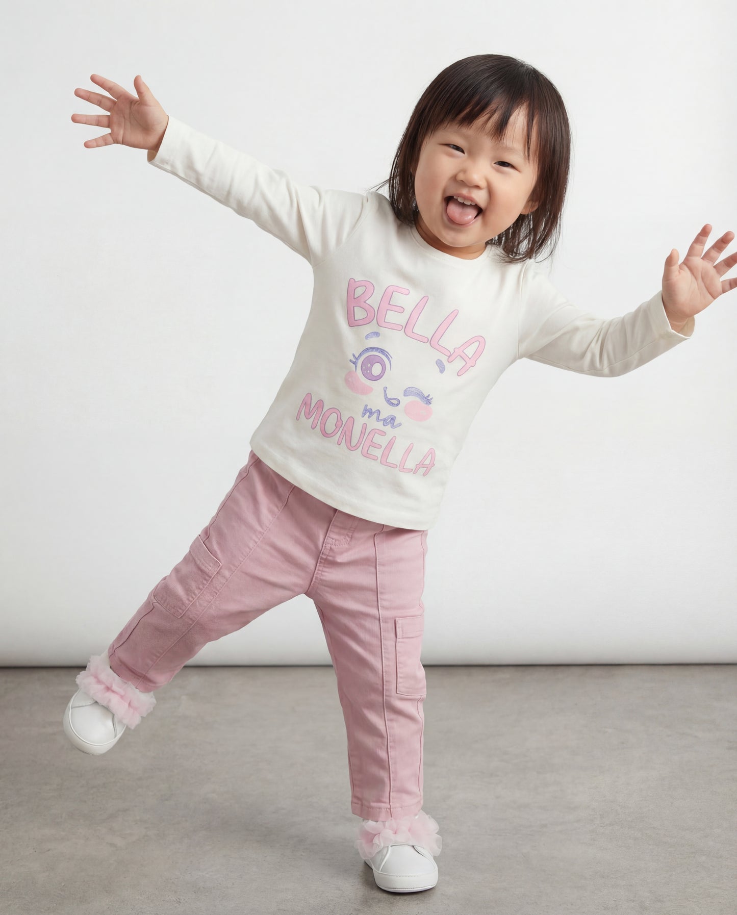 Wide-leg pants with side pockets - Pink