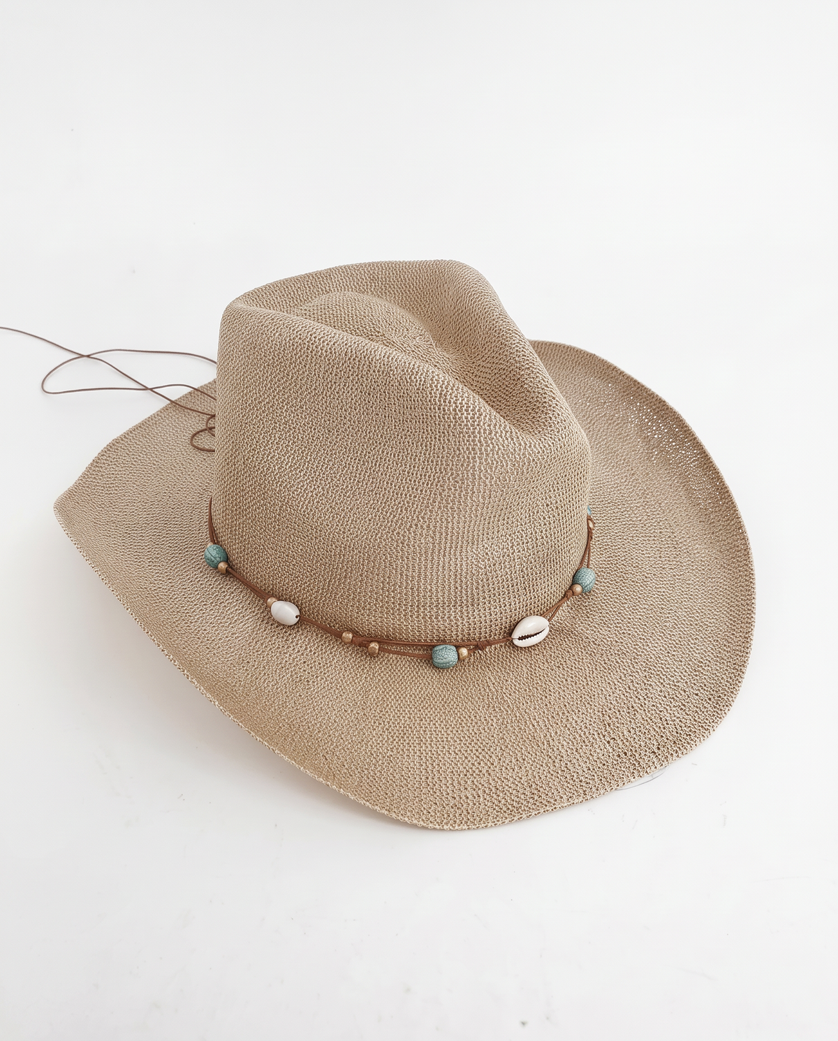 Cappello donna cowboy micropaillettes - Beige