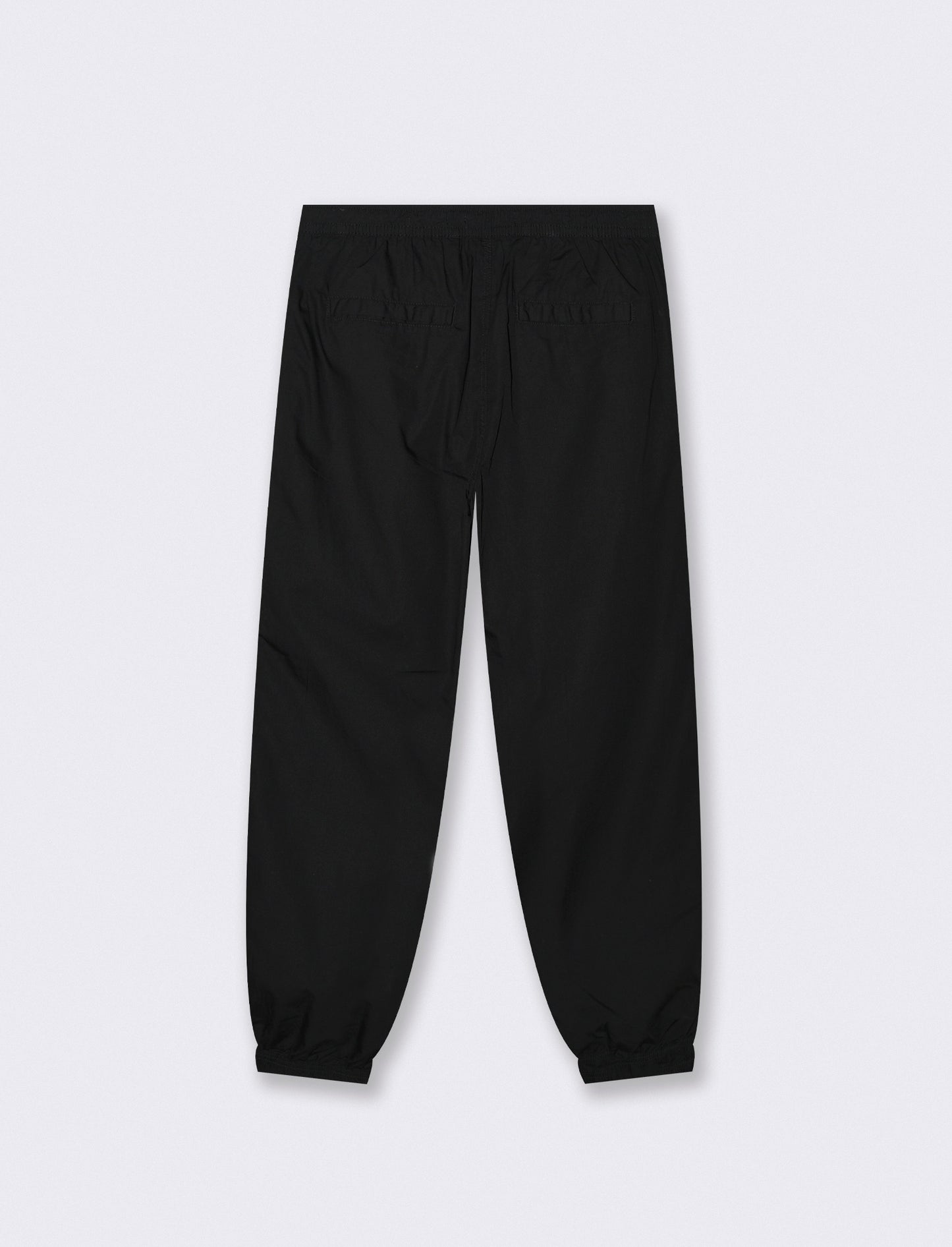Cotton Jogger Pants with Elastic Waistband - Black