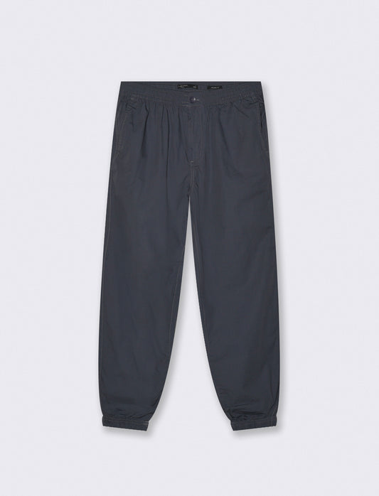 Cotton Jogger Pants with Elastic Waistband - Blue
