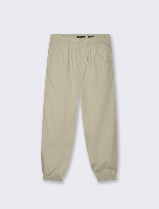 Cotton Jogger Pants with Elastic Waistband - Grey