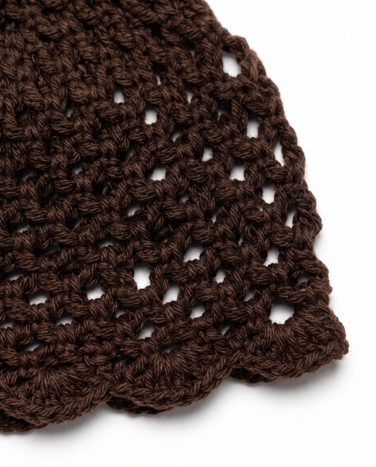 Cappello donna cuffia crochet basic - Moro