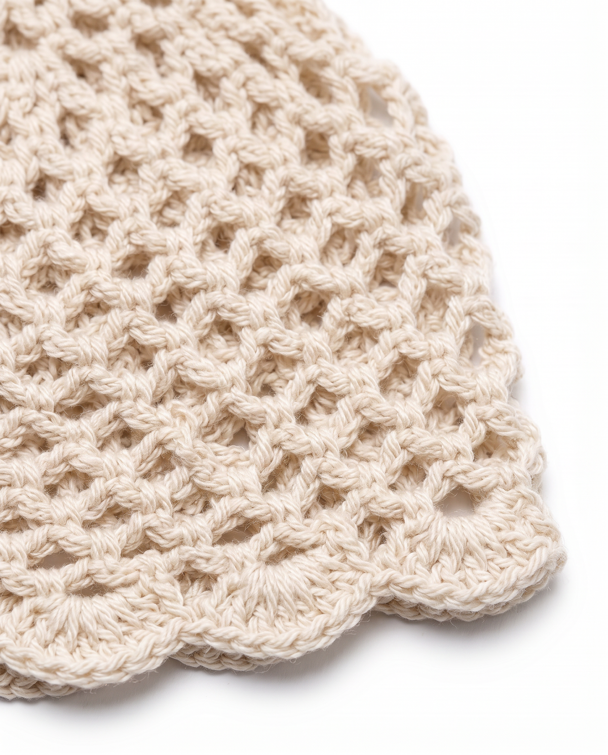 Cappello donna cuffia crochet basic - Beige