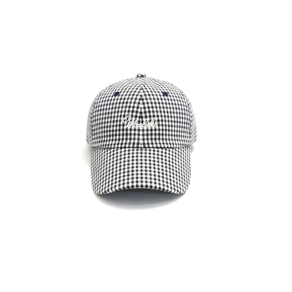 Cappello uomo baseball quadretti ricamo - Blu