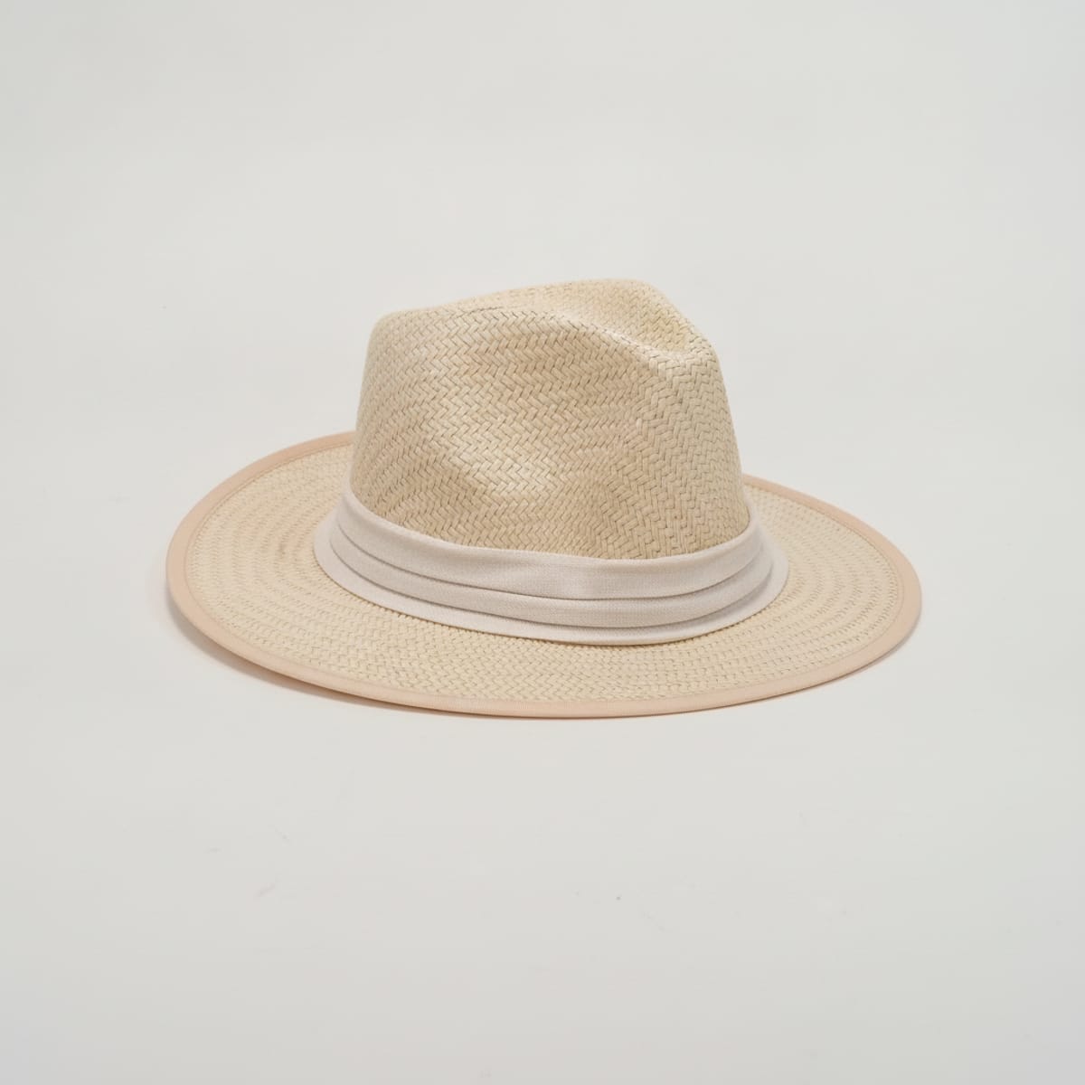 Cappello uomo modello panama con fascia - Bianco
