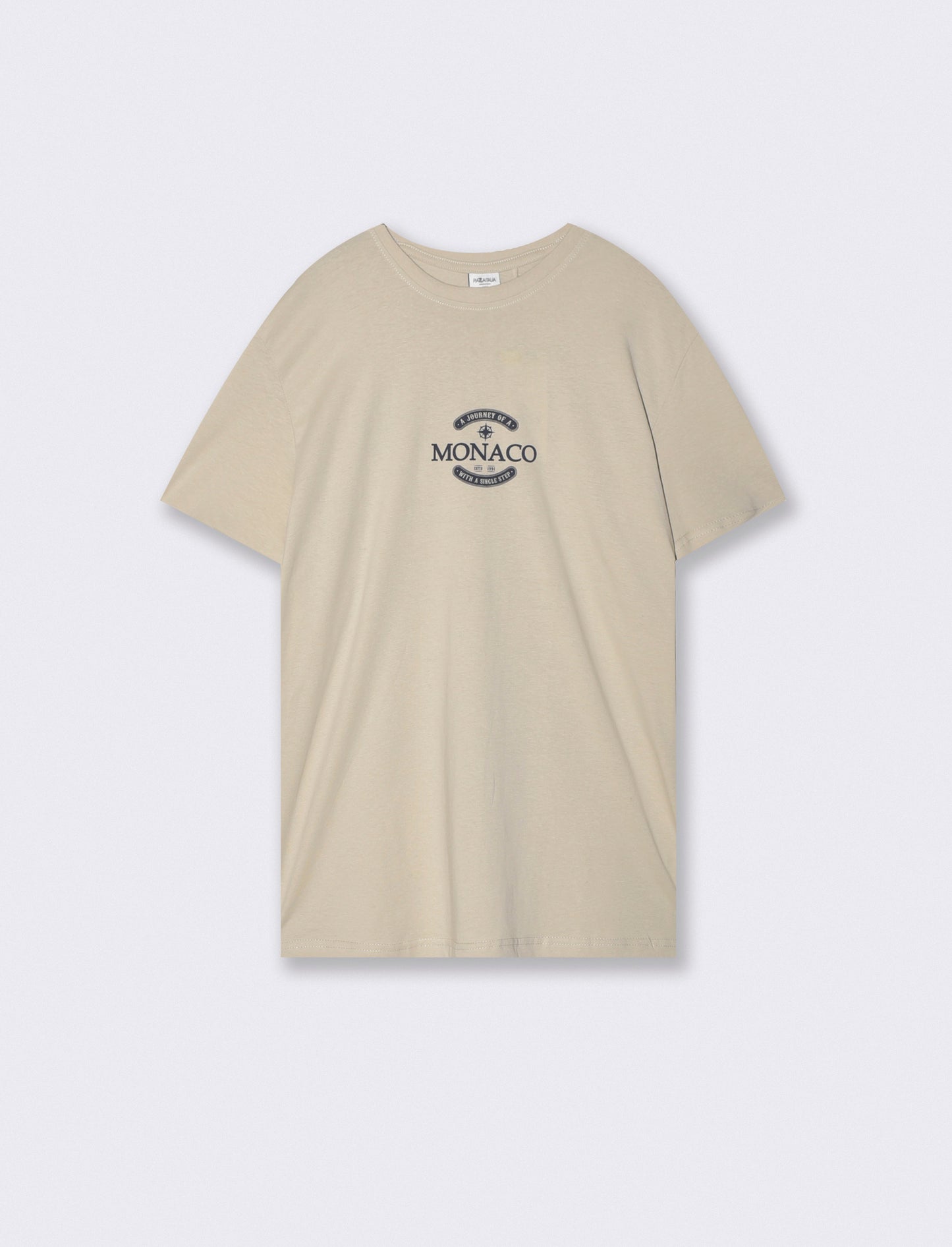 Cotton T-shirt with contrast print - Grey