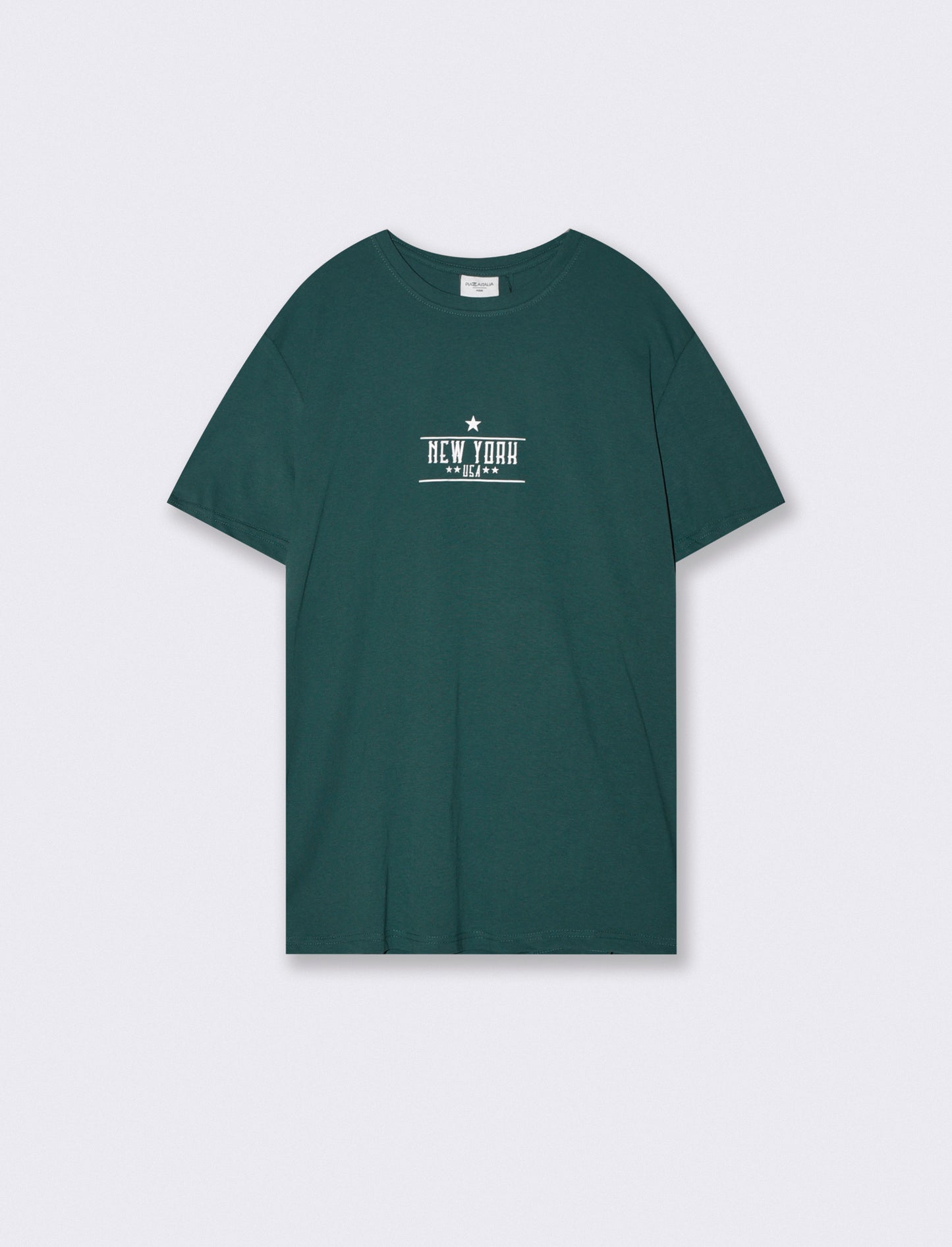 Cotton T-shirt with contrast print - Green