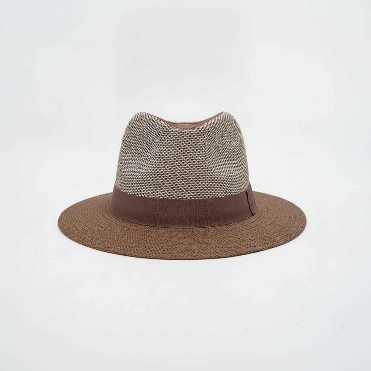 Cappello uomo paglia bicolor con fascia - Moro
