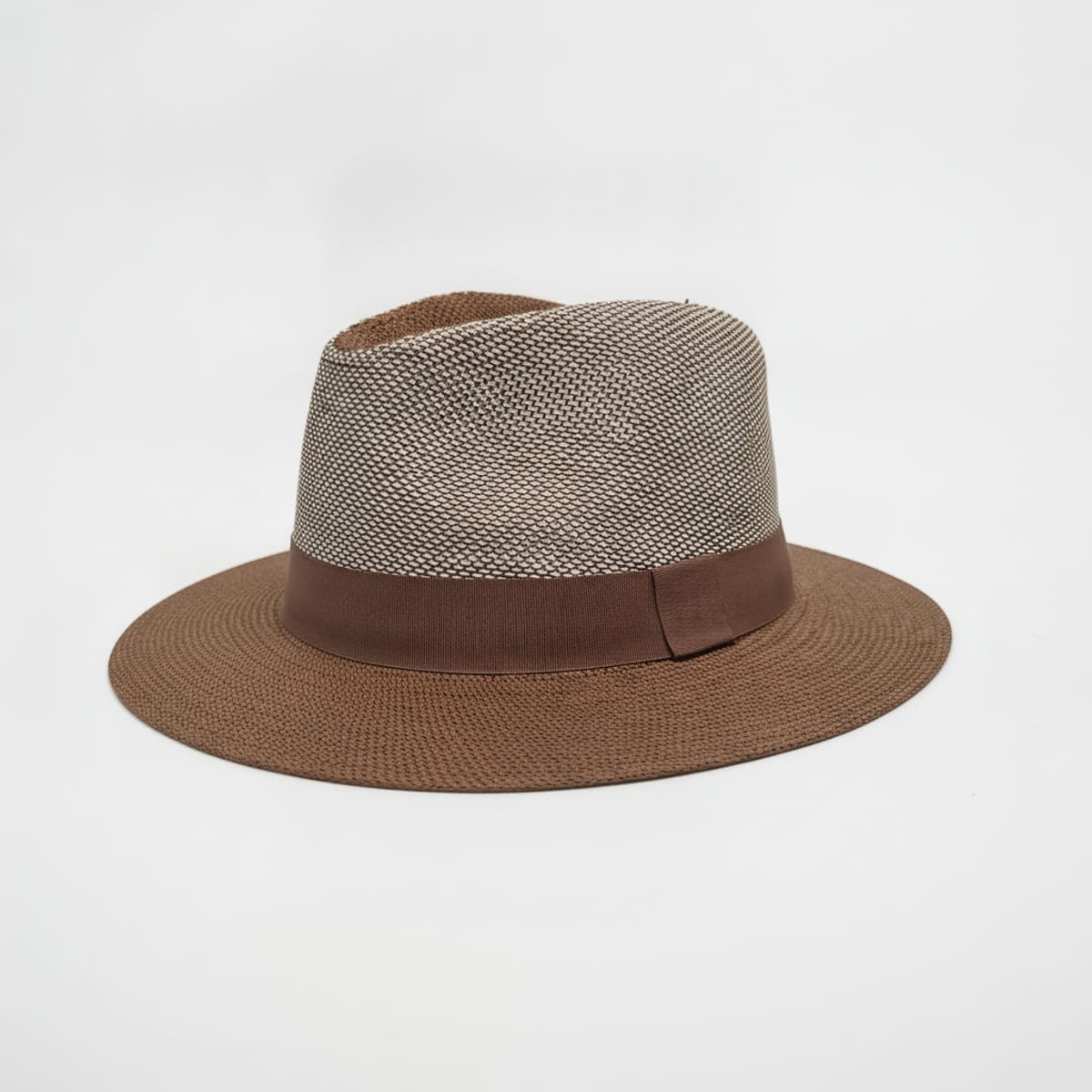 Cappello uomo paglia bicolor con fascia - Moro