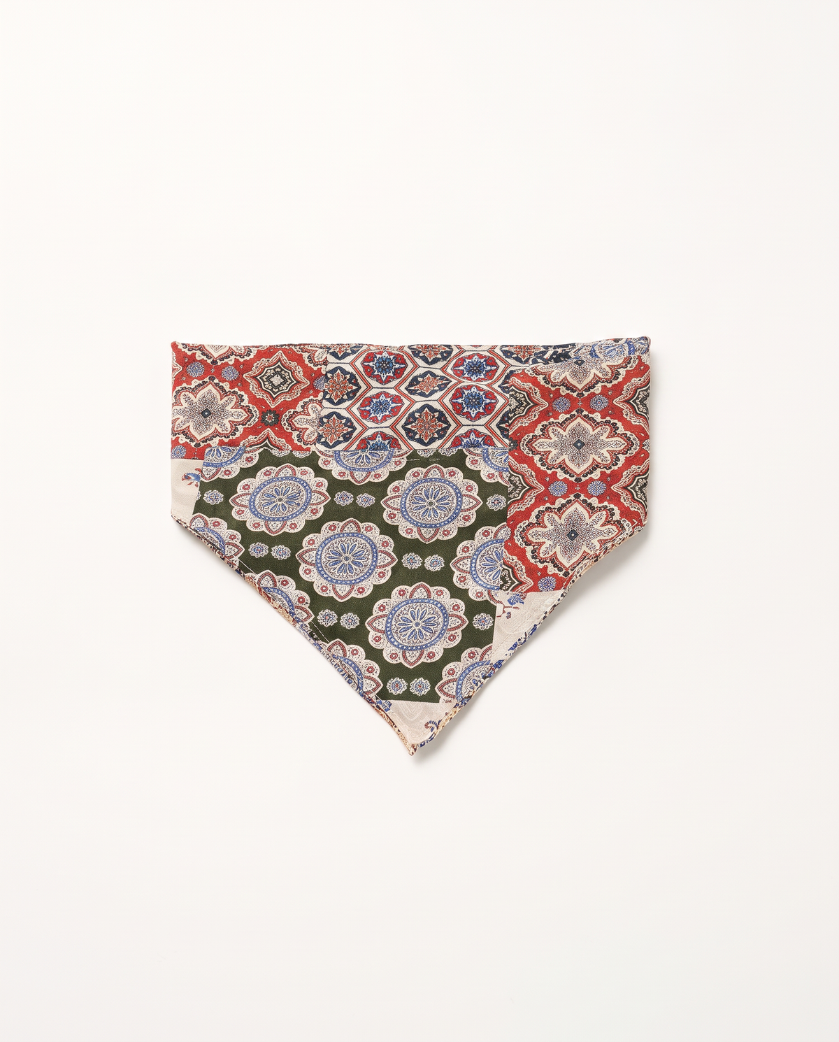 Foulard donna triangolo double face stampato - Verde