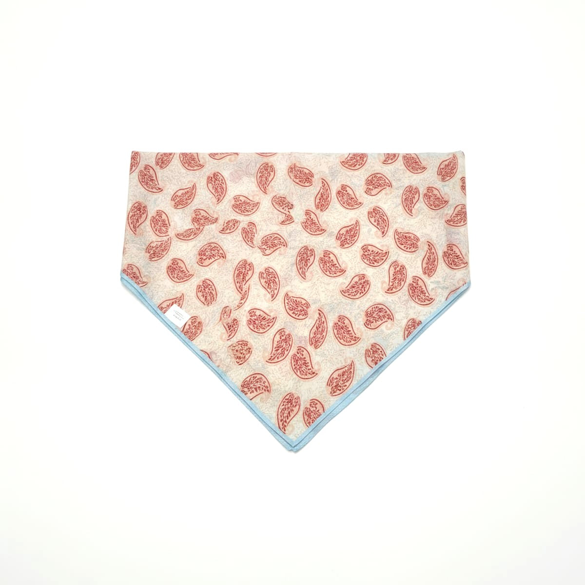 Foulard donna triangolo double face stampato - Azzurro