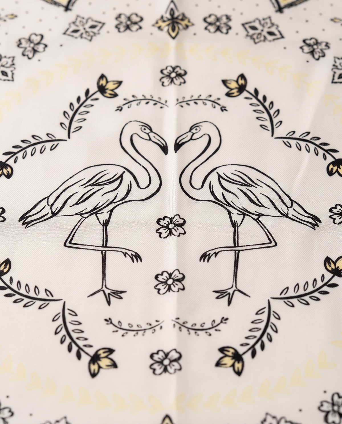 Foulard donna quadrato stampa - Giallo