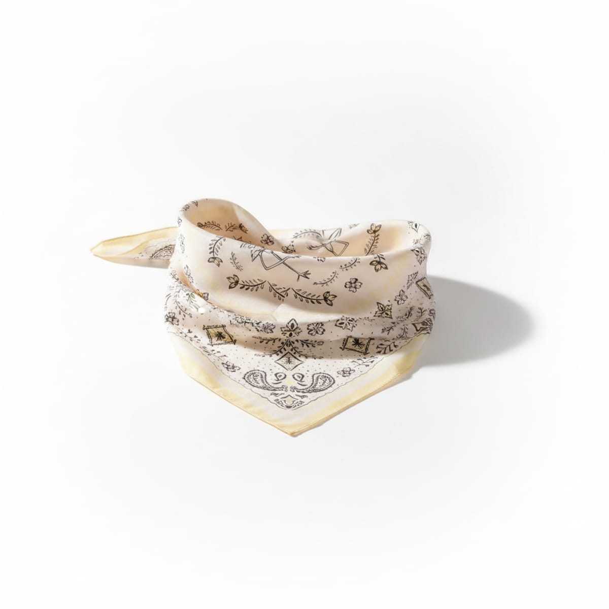 Foulard donna quadrato stampa - Giallo