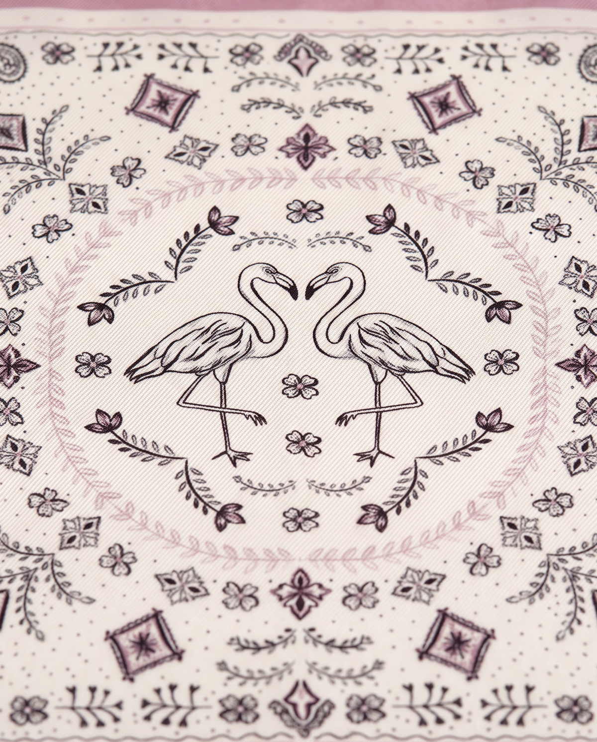 Foulard donna quadrato stampa - Rosa