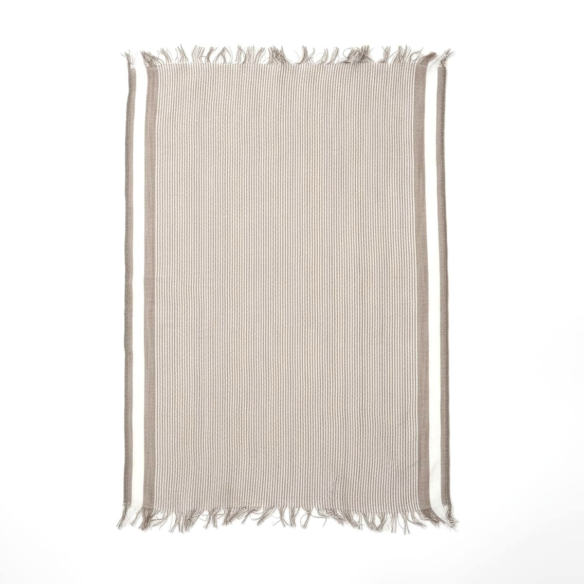 Foulard uomo righe piccole - Beige