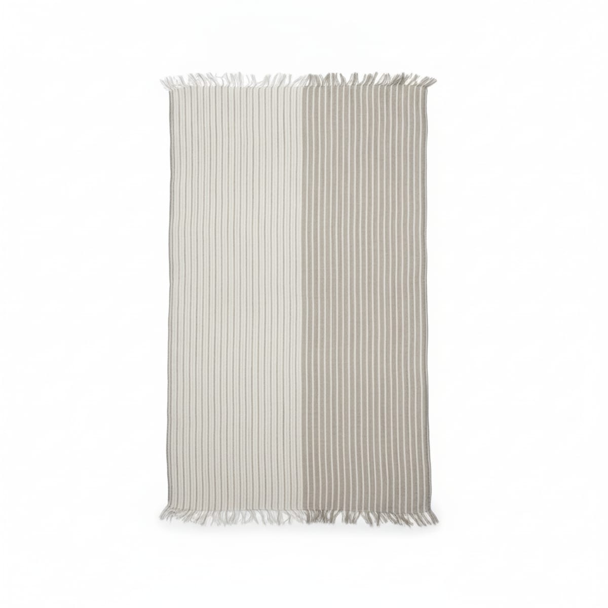 Foulard uomo sfrangiato righe 57x170cm - Beige