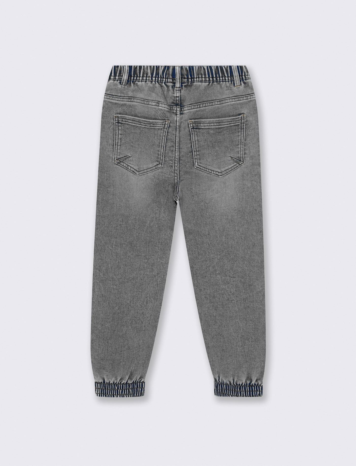 Jogger denim elastico per stile casual - Grigio