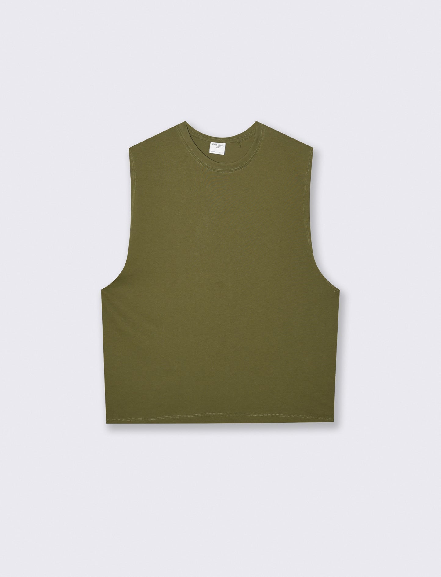 Wide sleeveless t-shirt - Green