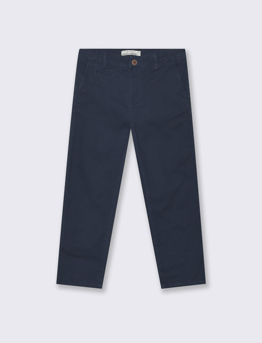 Pantaloni in cotone con tasche pratiche - Blu