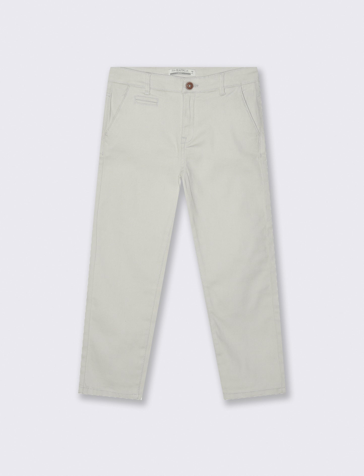 Pantaloni in cotone con tasche pratiche - Grigio ghiaccio